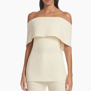 NWT Toteme Wool-Blend Off-The-Shoulder Top in Cream Sz 32 (2) & 34 (4) -l
